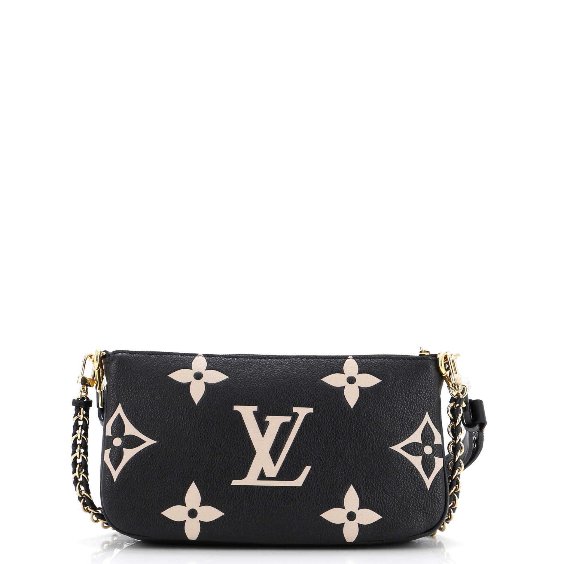 Louis Vuitton Multi Pochette Accessoires Bicolor Empreinte Giant Shoulder Monogram Shoulder Bag