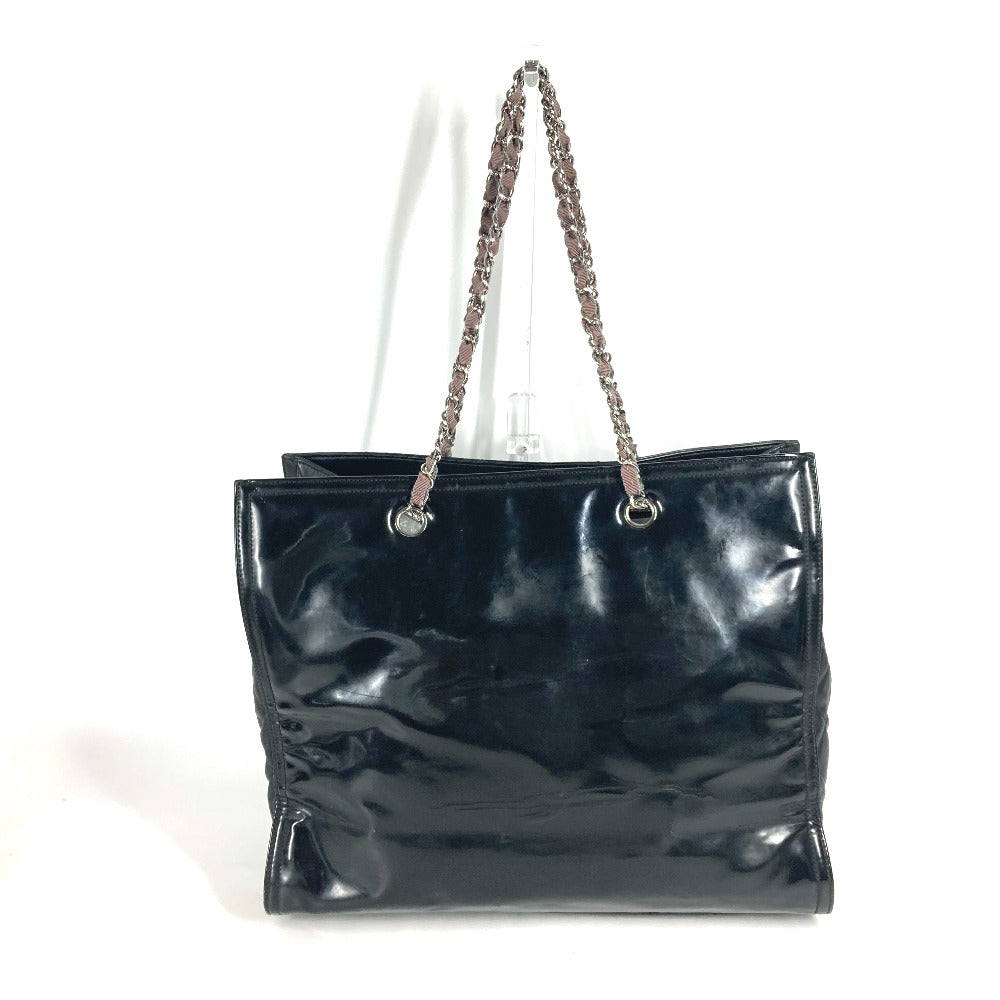Chanel enamel CC COCO Mark Lipstick Black Shoulder Bag