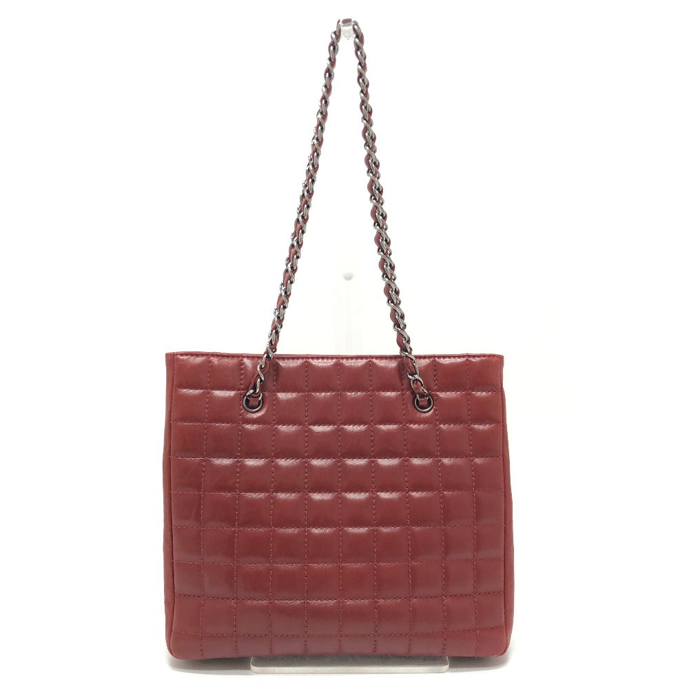 Chanel lambskin Chocolate bar 2.55 Red Tote Bag