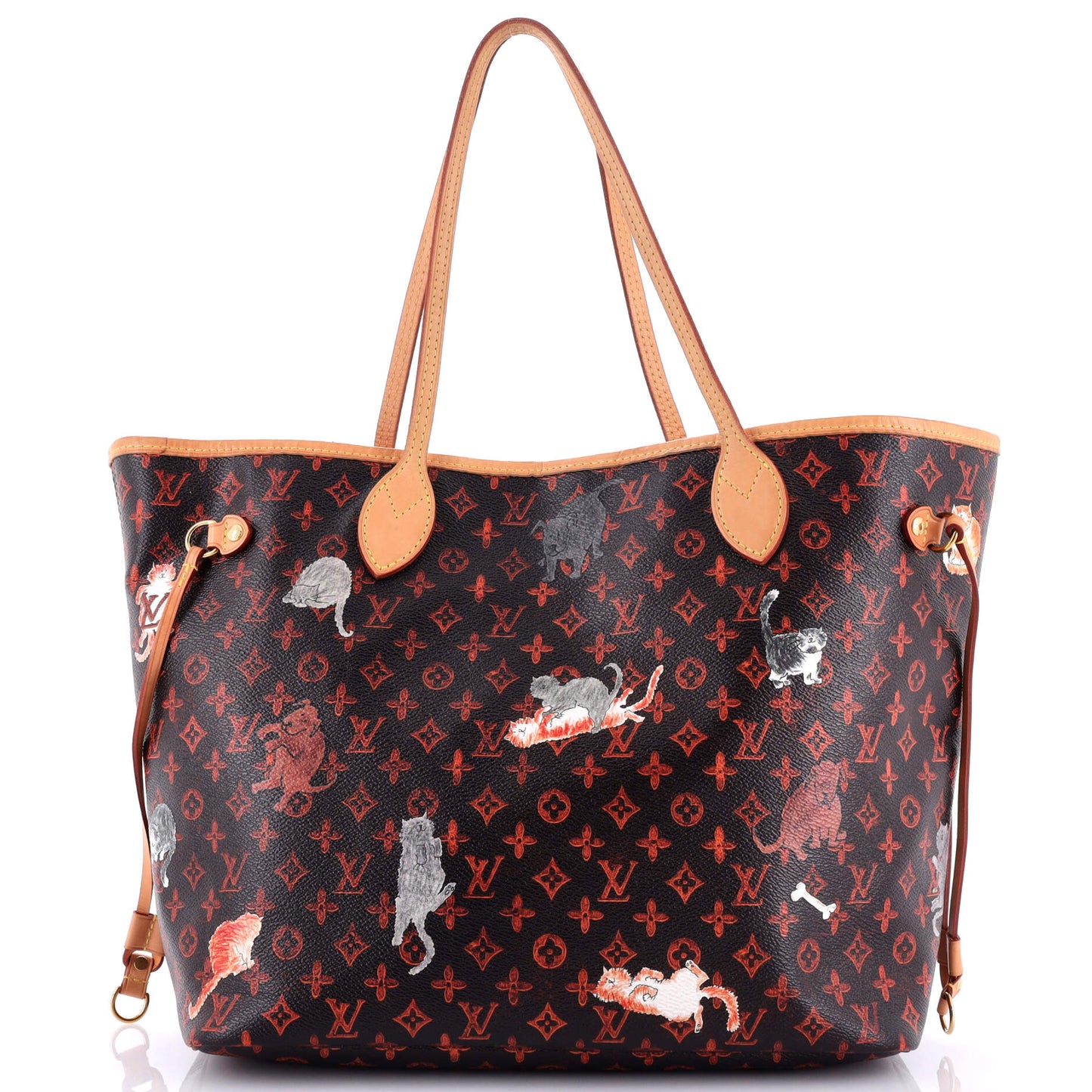 Louis Vuitton Neverfull Nm Tote Limited Edition Grace Coddington Canvas Tote Bag