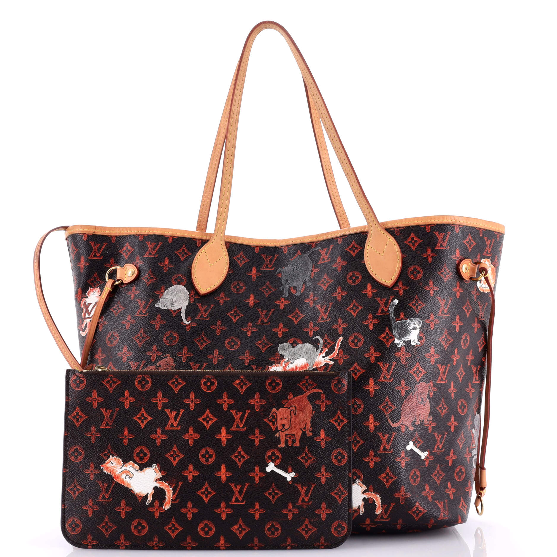 Louis Vuitton Neverfull Nm Tote Limited Edition Grace Coddington Canvas Tote Bag