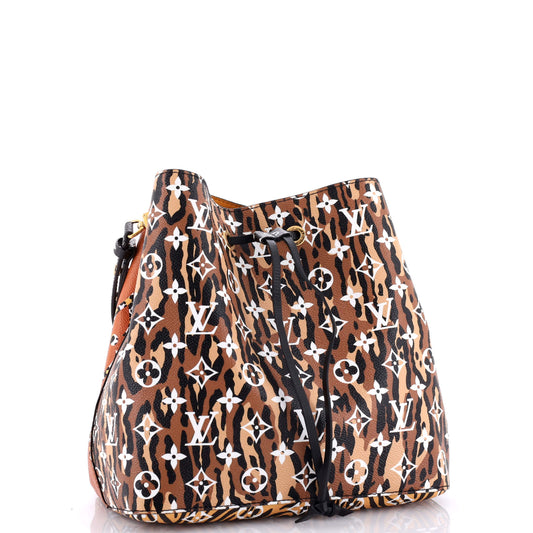 Louis Vuitton Neonoe Handbag Limited Edition Jungle Giant Monogram Shoulder Bag