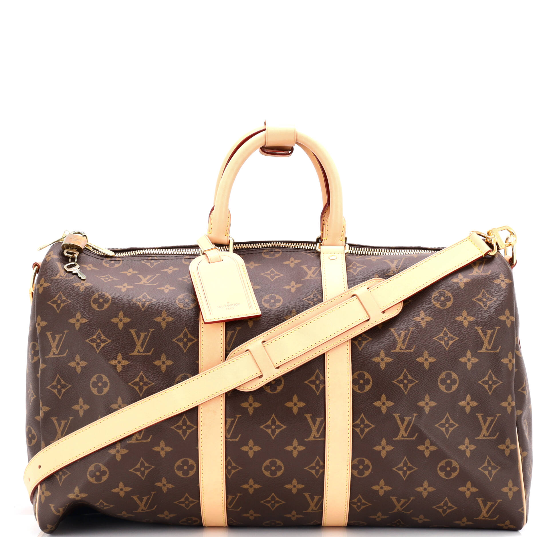 Louis Vuitton Keepall Bandouliere Bag Canvas Monogram Travel Bag Canvas 453075551