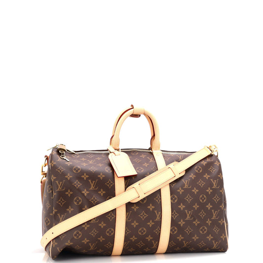 Louis Vuitton Keepall Bandouliere Bag Canvas Monogram Travel Bag Canvas 453075551
