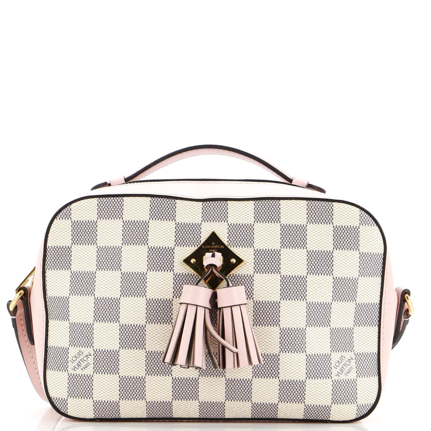 Louis Vuitton Saintonge Handbag Damier With Leather Travel Bag