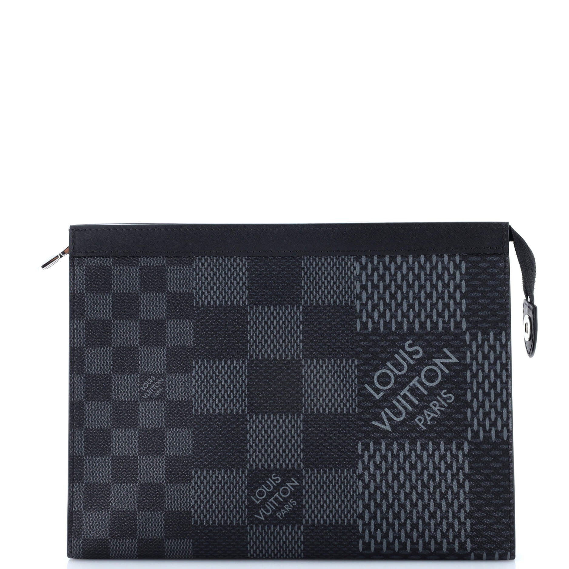 Louis Vuitton Pochette Voyage Limited Edition Damier Graphite Giant Clutch Bag