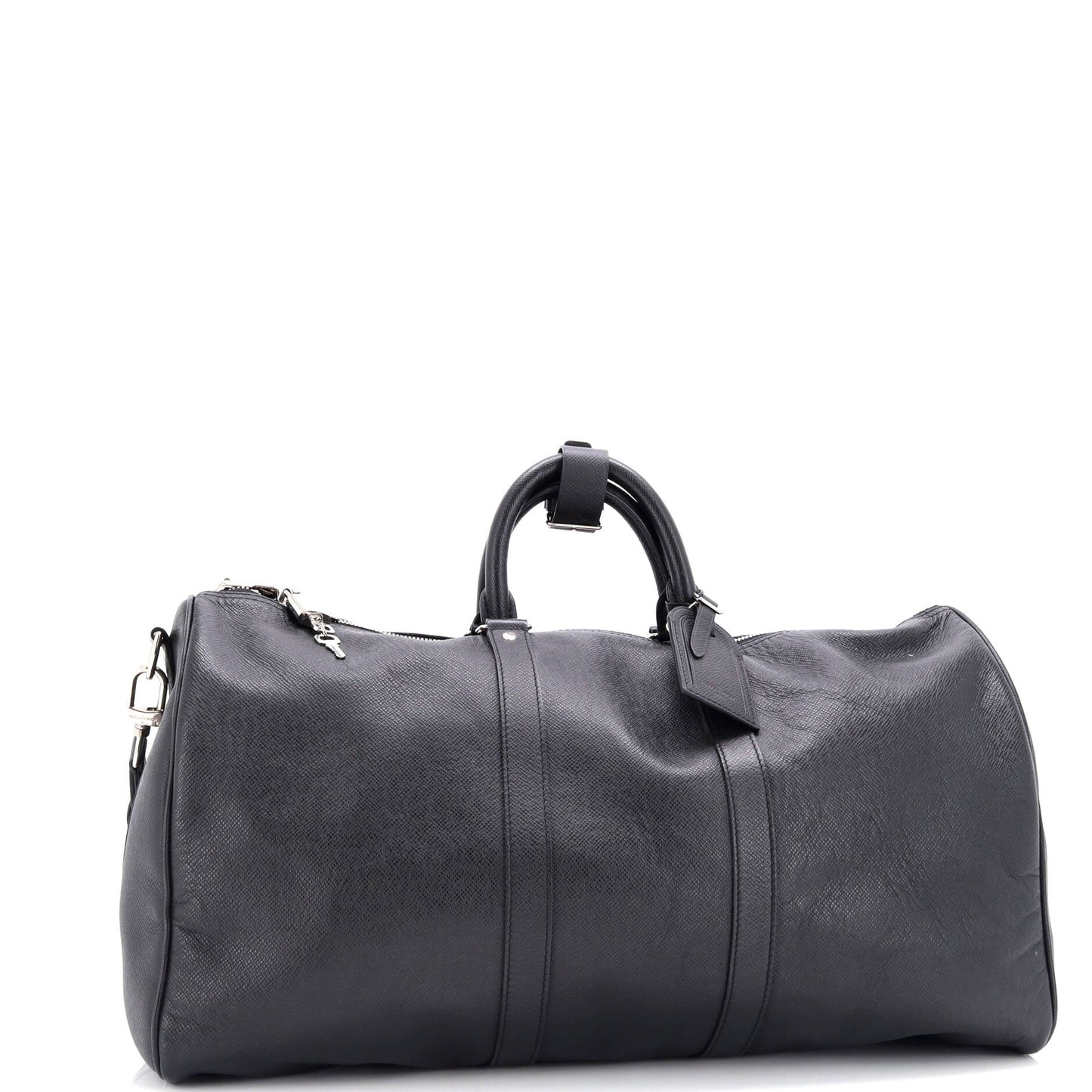 Louis Vuitton Keepall Bandouliere Bag Taiga Leather Travel Bag