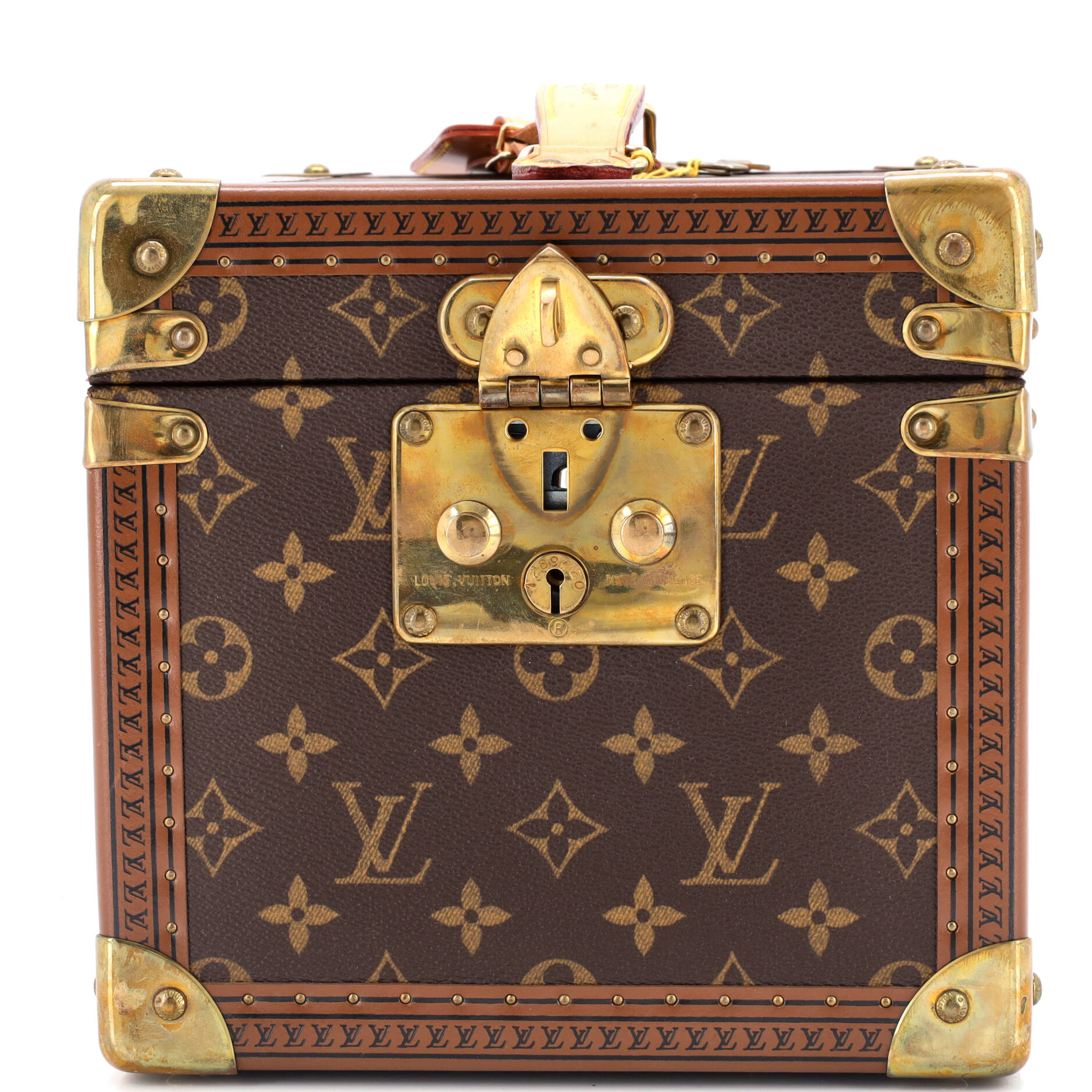 Louis Vuitton Boite Flacons Beauty Train Case Handbag Canvas Monogram Travel Bag