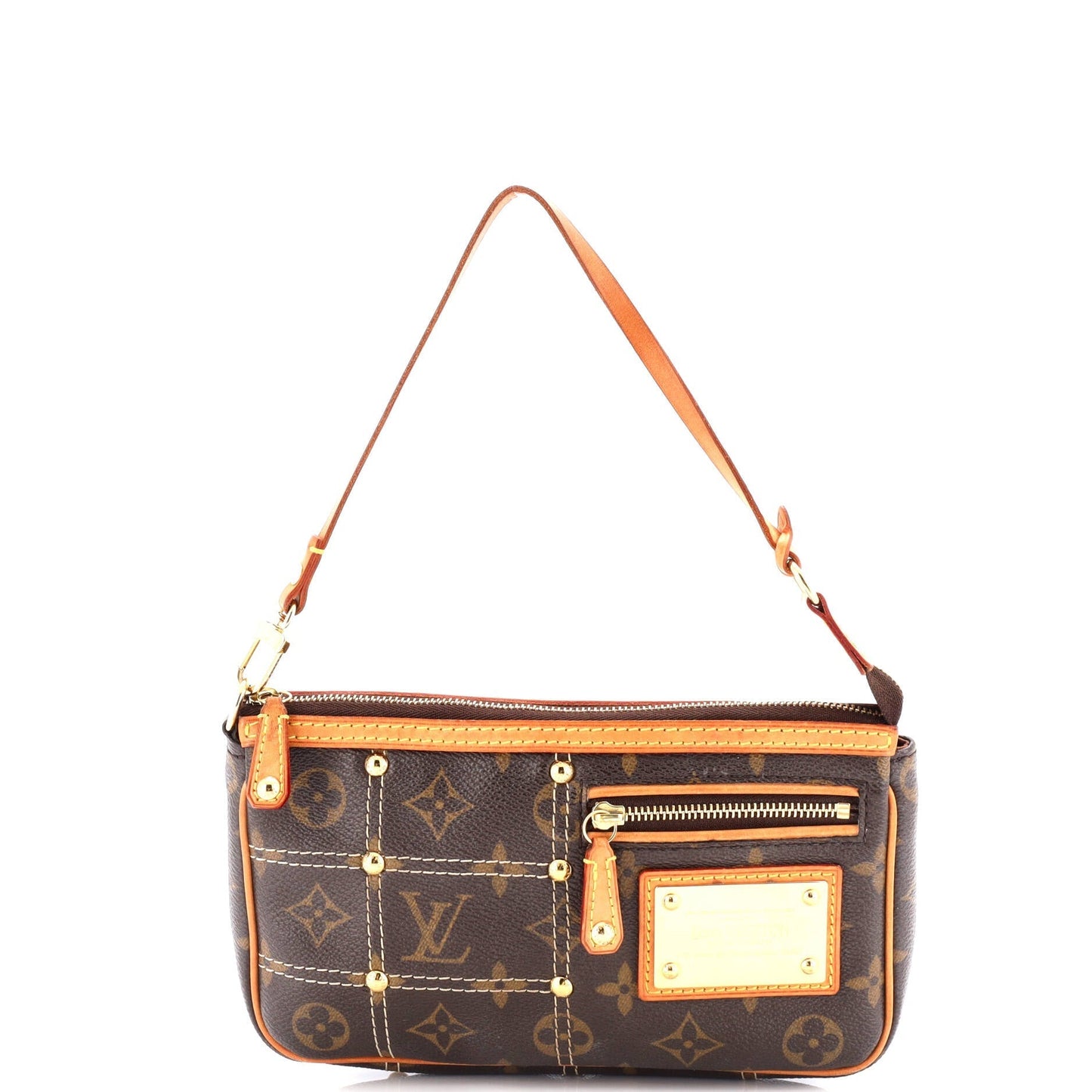 Louis Vuitton Riveting Pochette Accessoires Clutch Bag Canvas Monogram