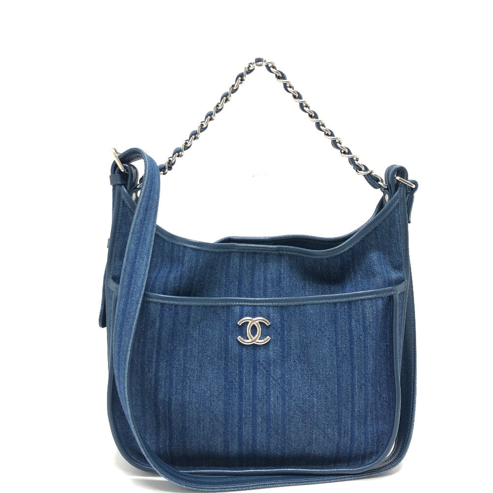 Chanel denim Matrasse COCO Mark Blue Shoulder Bag