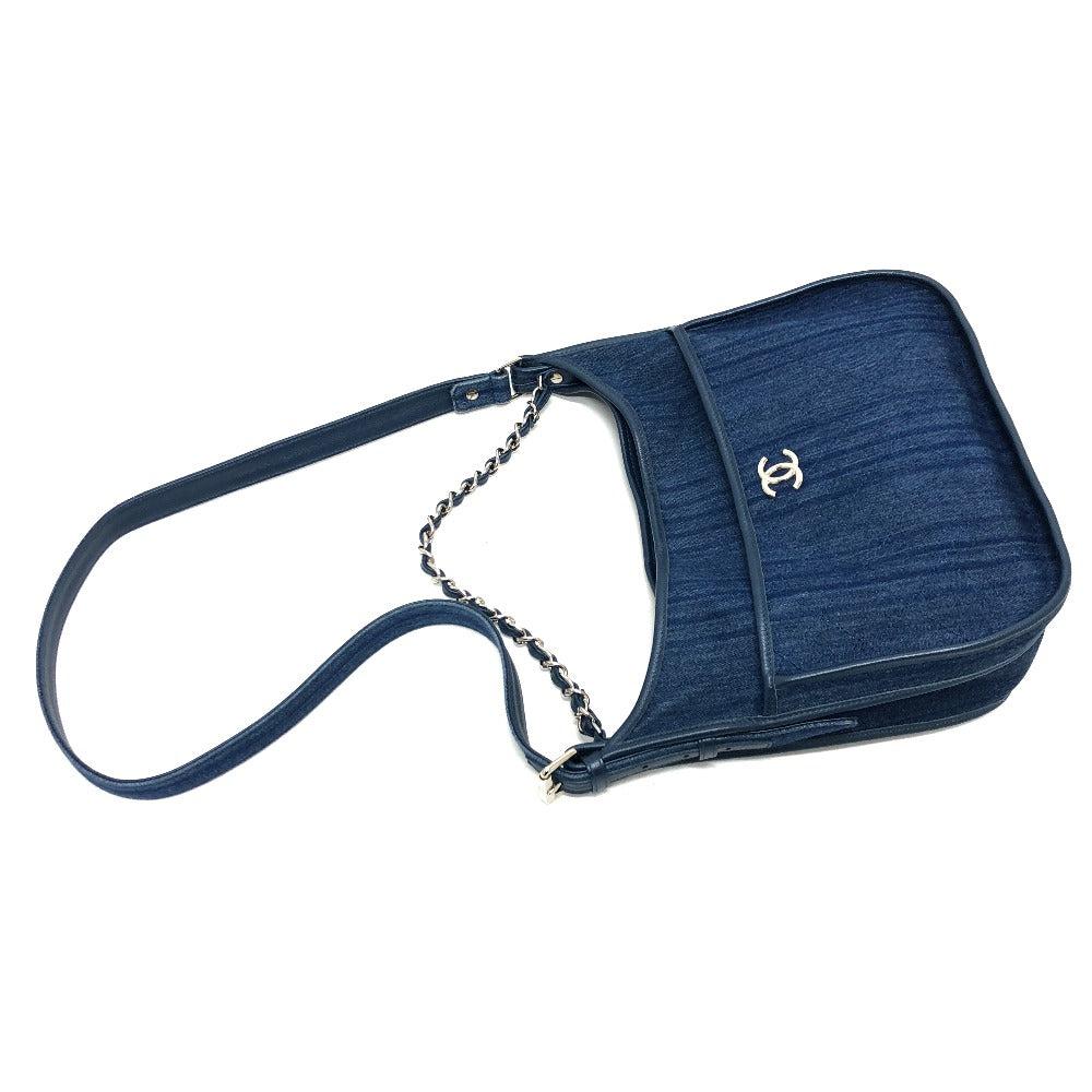 Chanel denim Matrasse COCO Mark Blue Shoulder Bag