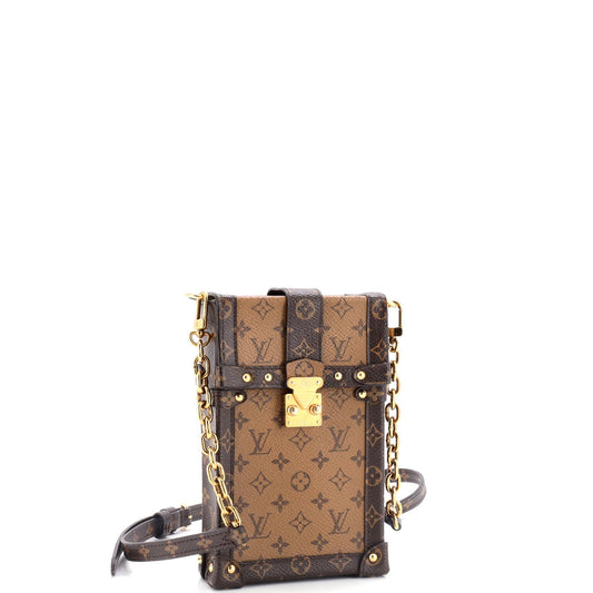 Louis Vuitton Vertical Trunk Pochette Reverse Shoulder Bag Canvas Monogram Canvas 3086466