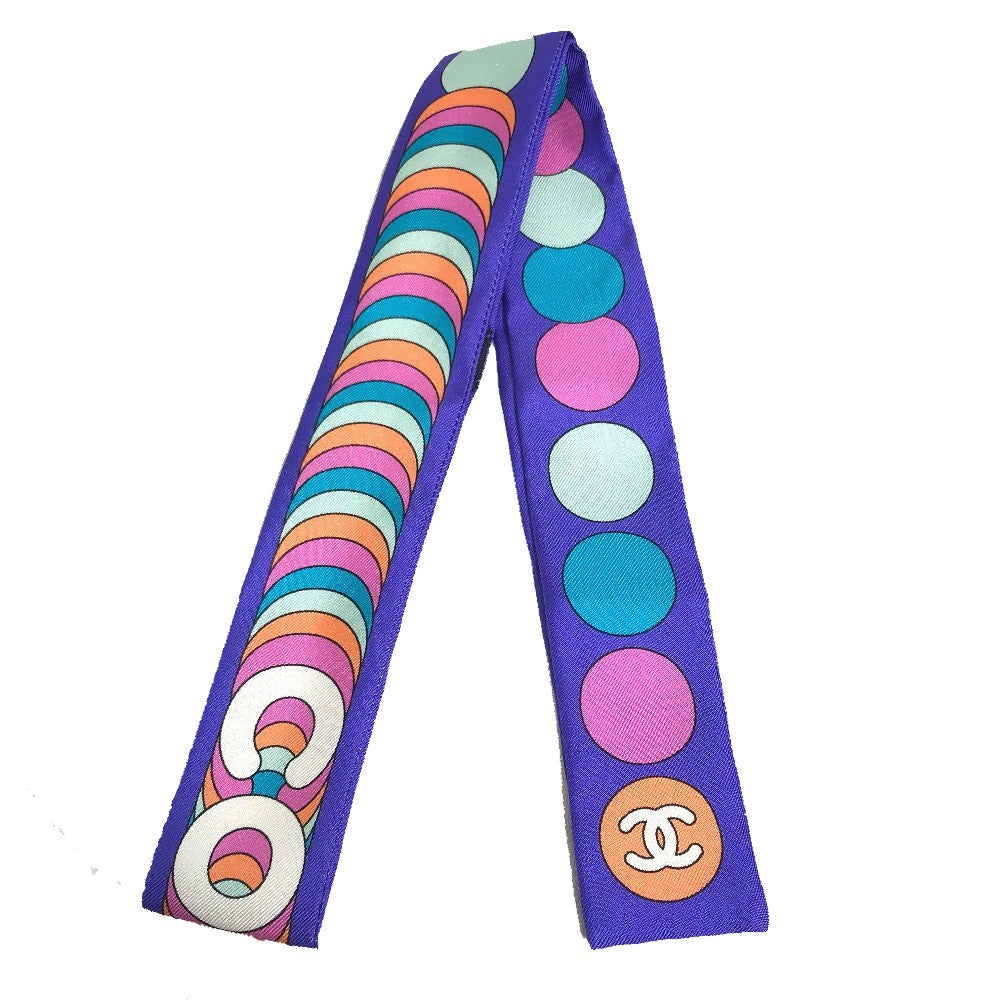 Chanel scarf silk COCO Mark COCO Multicolor