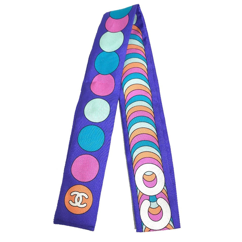 Chanel scarf silk COCO Mark COCO Multicolor
