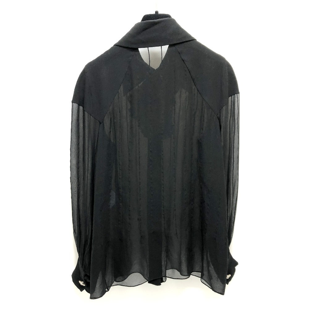 Chanel blo silk Apparel long sleeve tops Black Handbag