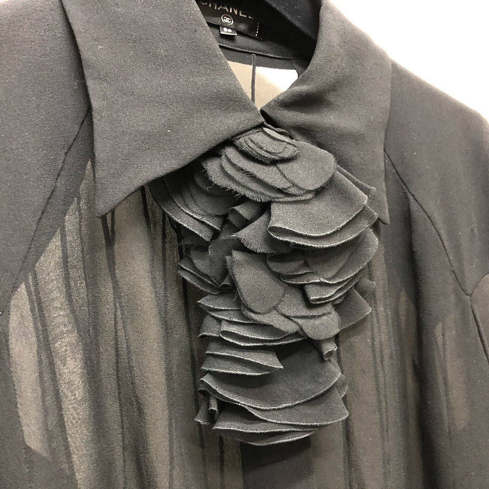 Chanel blo silk Apparel long sleeve tops Black Handbag