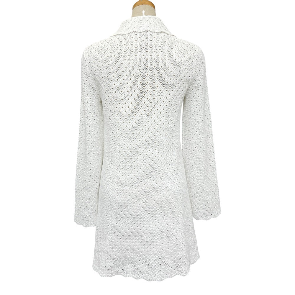 Chanel one piece cotton COCO Mark Clover White Handbag