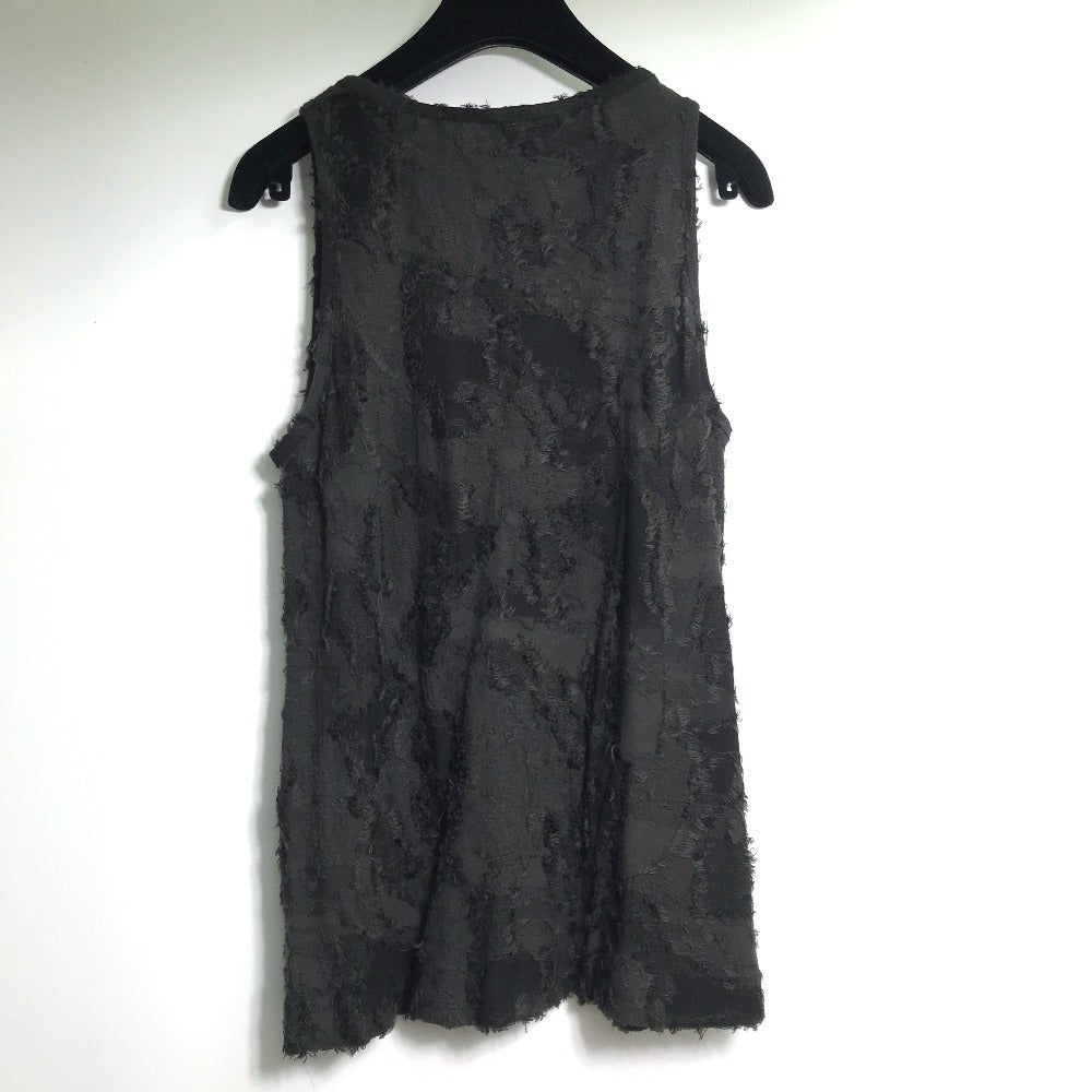 Chanel camisole cotton Apparel Sleeveless Camellia motif Black Handbag