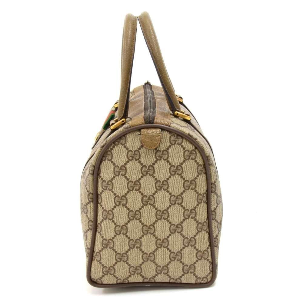 Gucci Supreme Boston Bag Canvas Monogram Travel Bag