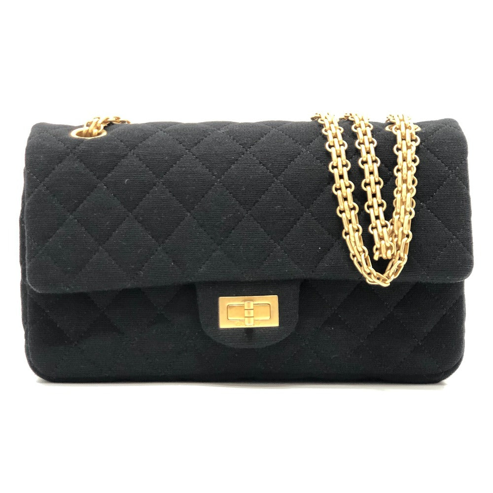 Chanel Matrasse 25 2.55 Coco message motif Black Leather Shoulder Bag