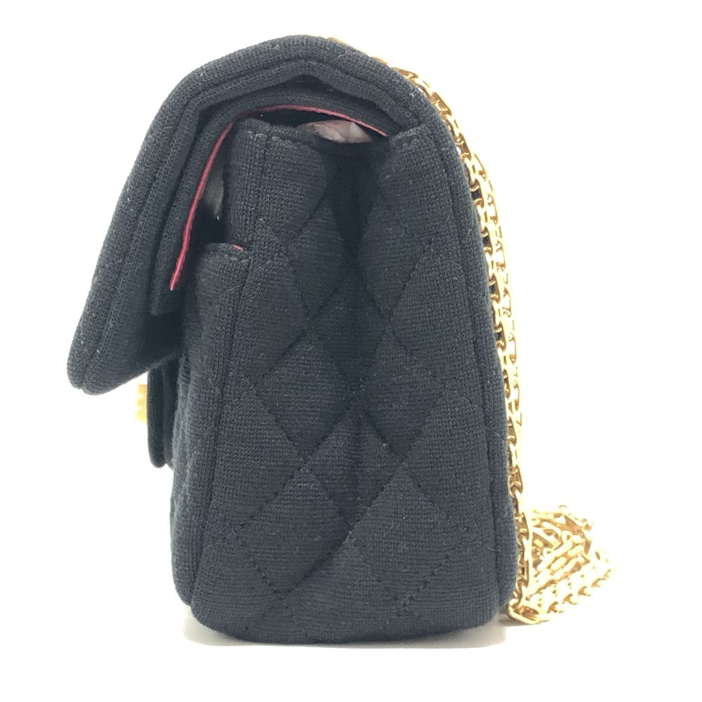 Chanel Matrasse 25 2.55 Coco message motif Black Leather Shoulder Bag