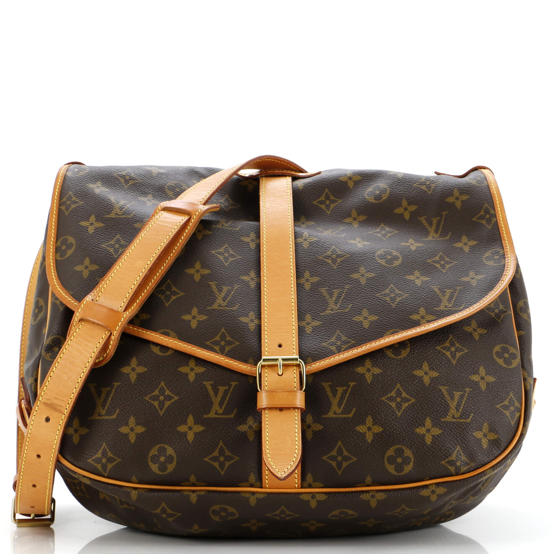 Louis Vuitton Saumur Handbag Canvas Monogram Travel Bag Canvas 3530998567