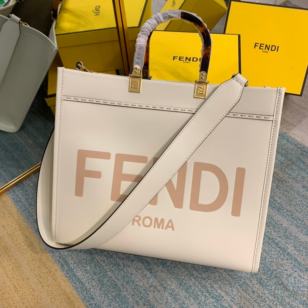 Fendi Sunshine Handle Ff 8Bh386Atop Qualitylf0K7E White Crossbody Bag