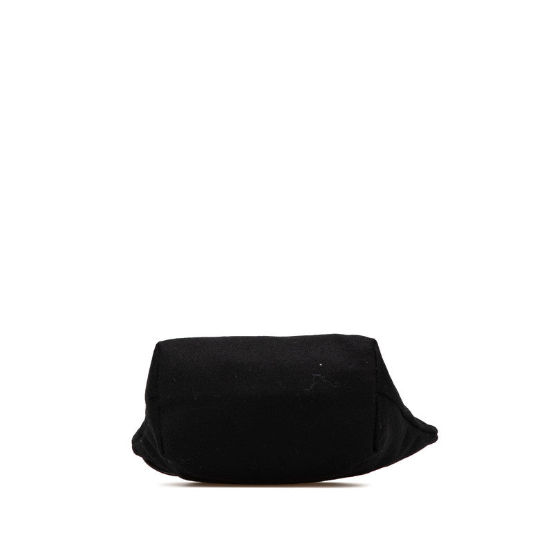 YSL Saint Laurent Rive Gauche Wool Clutch Bag Leather