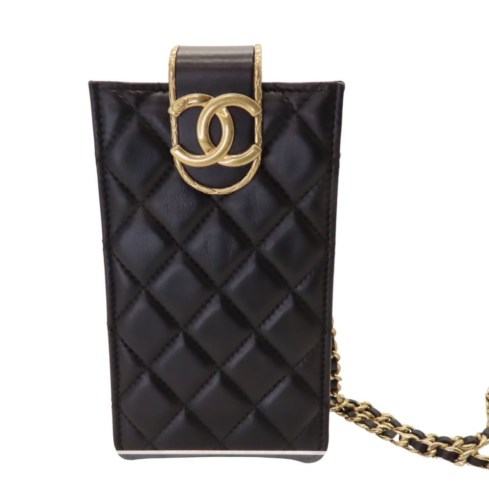 Chanel Coco Mark Lambskin Phone Case