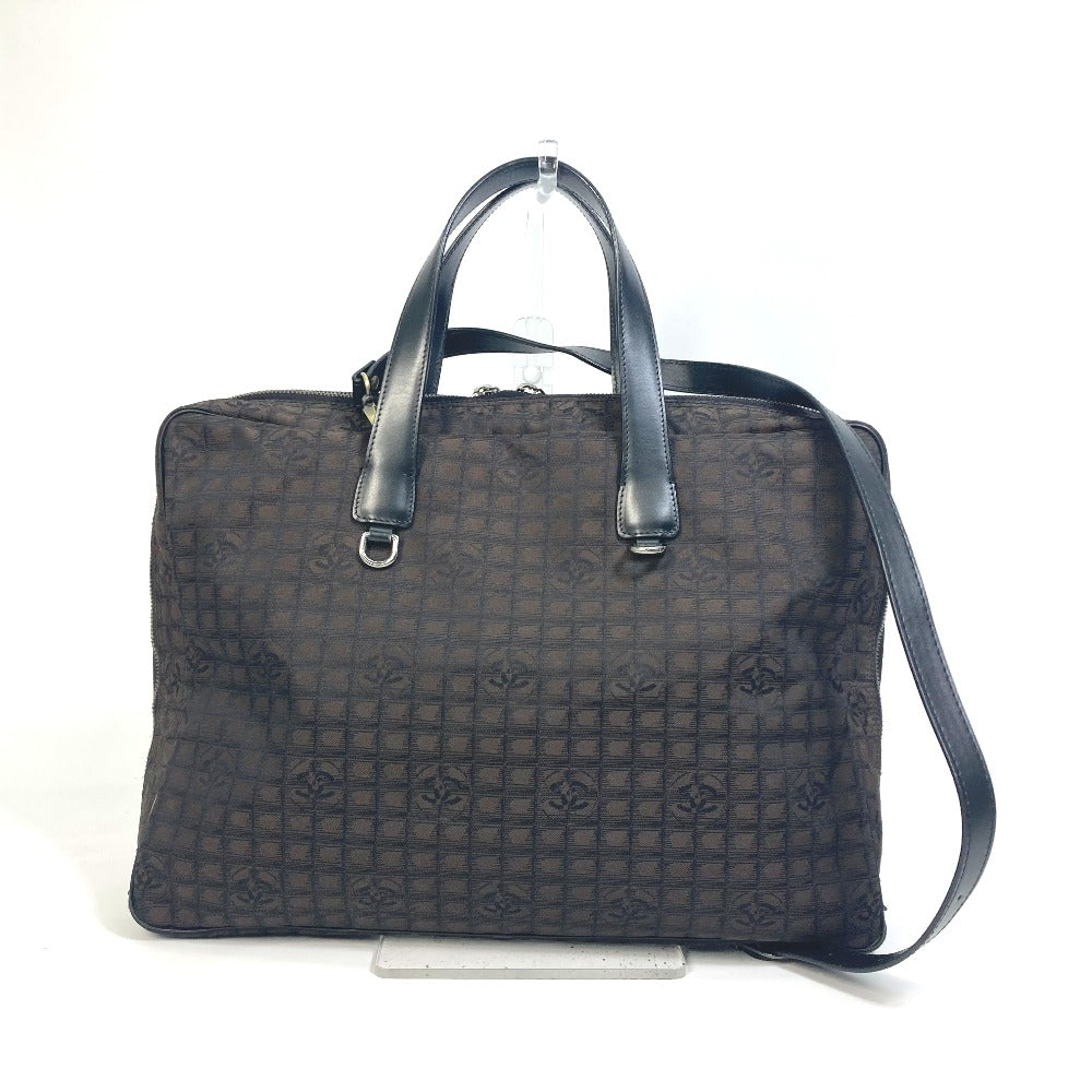 Chanel Business Nylon New line Brown Leather Travel Bag