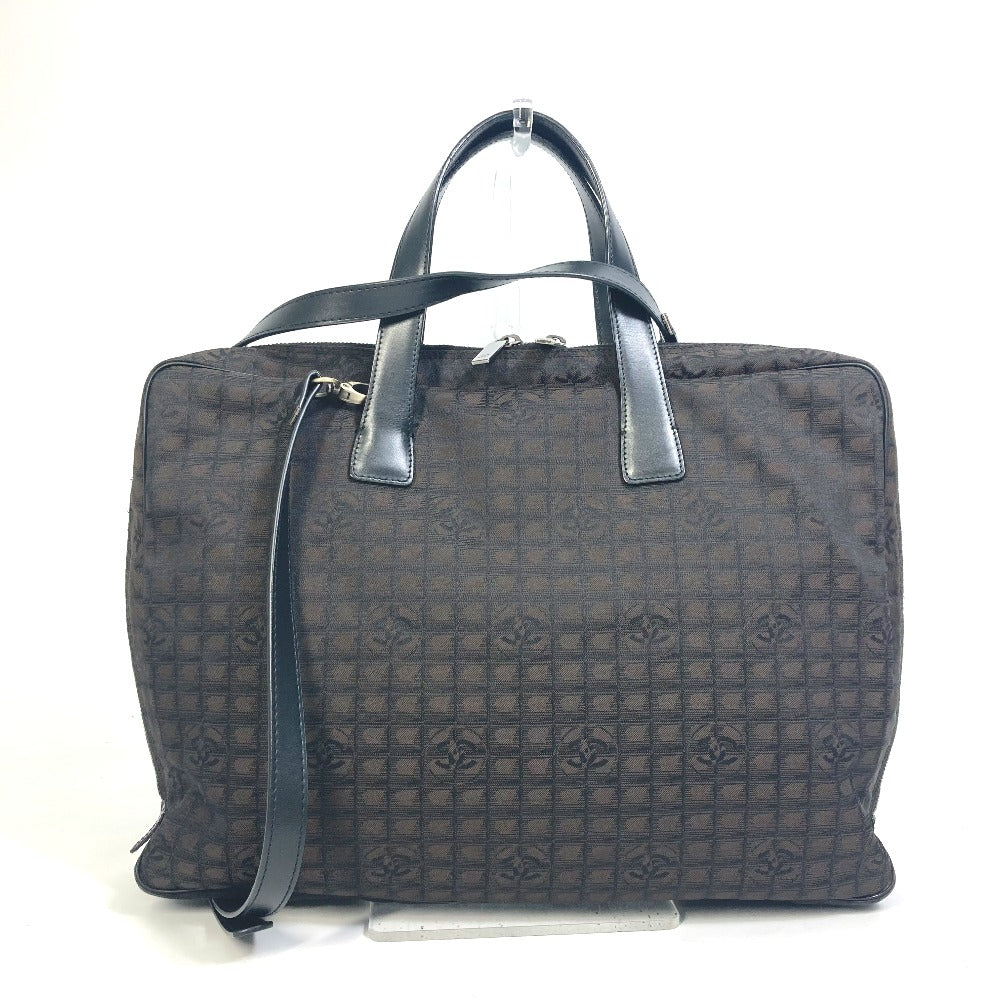 Chanel Business Nylon New line Brown Leather Travel Bag