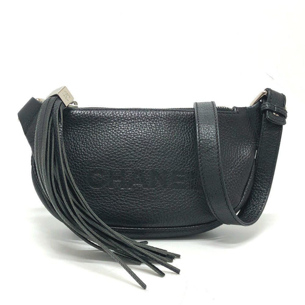 Chanel Calf logo fringe Black Leather Jewelry