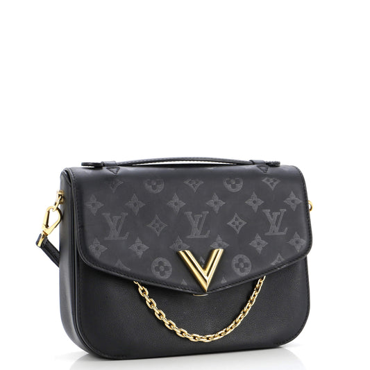 Louis Vuitton Very Messenger Leather Monogram Shoulder Bag