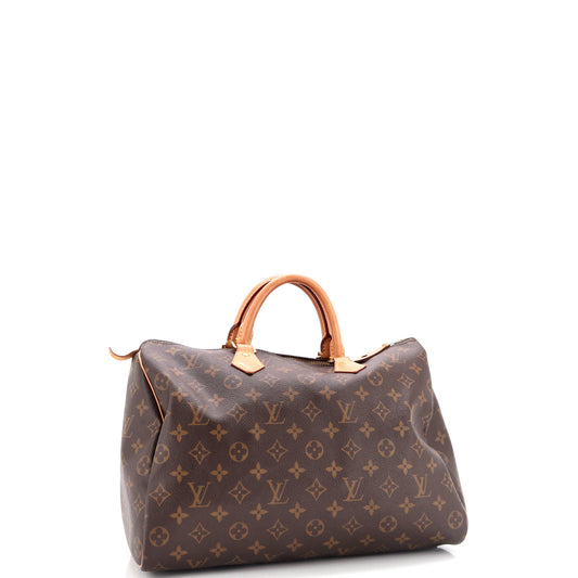 Louis Vuitton Speedy Handbag Canvas Monogram Travel Bag Canvas 353106751