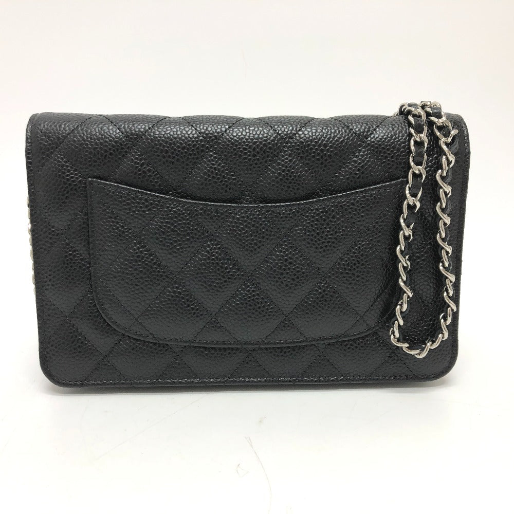 Chanel Caviar skin Matelasse COCO Mark Classic Black Shoulder Bag