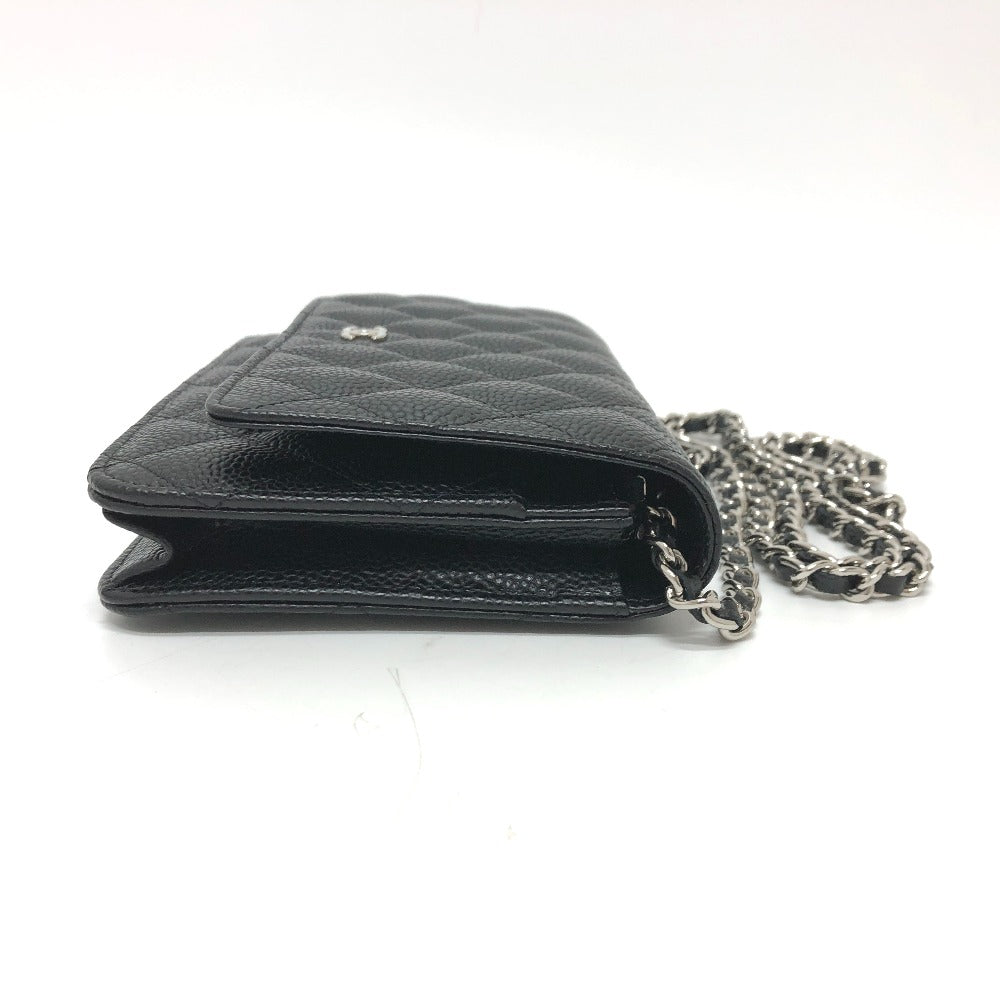 Chanel Caviar skin Matelasse COCO Mark Classic Black Shoulder Bag