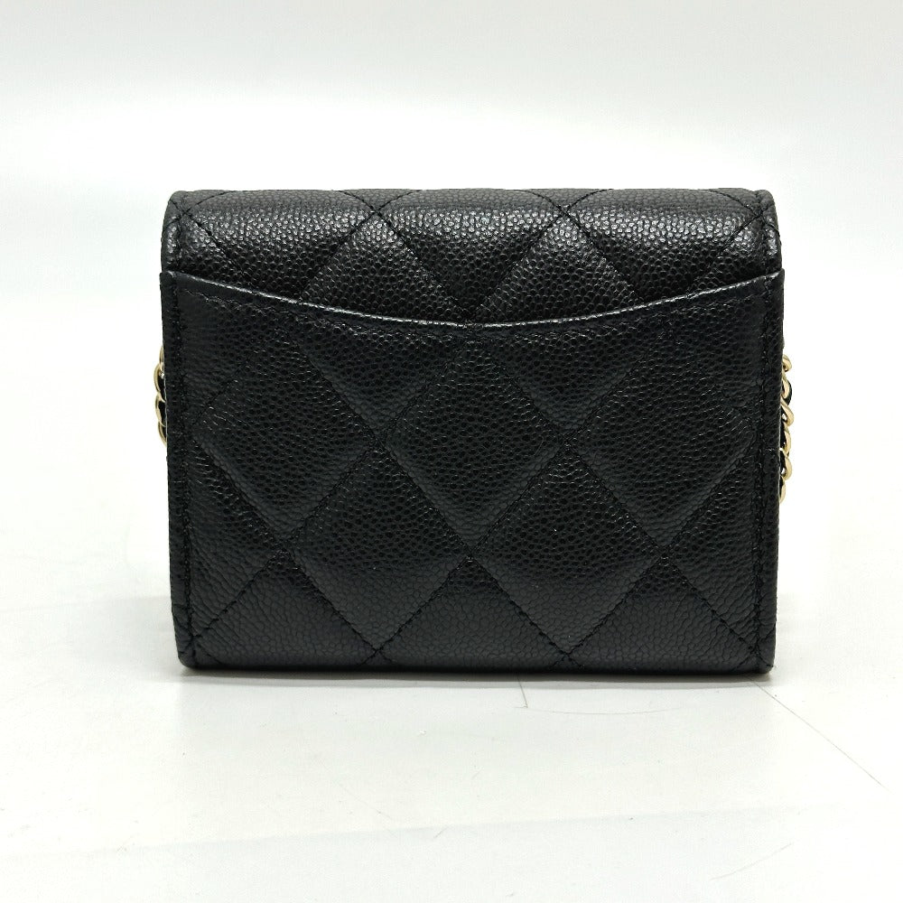 Chanel Coin Caviar skin COCO Mark Matelasse Black Handbag 3