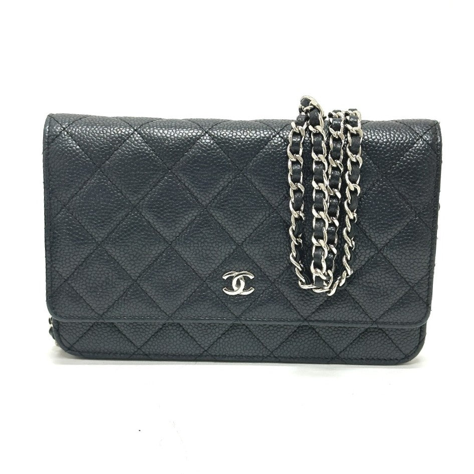 Chanel Caviar skin Matrasse Black Shoulder Bag