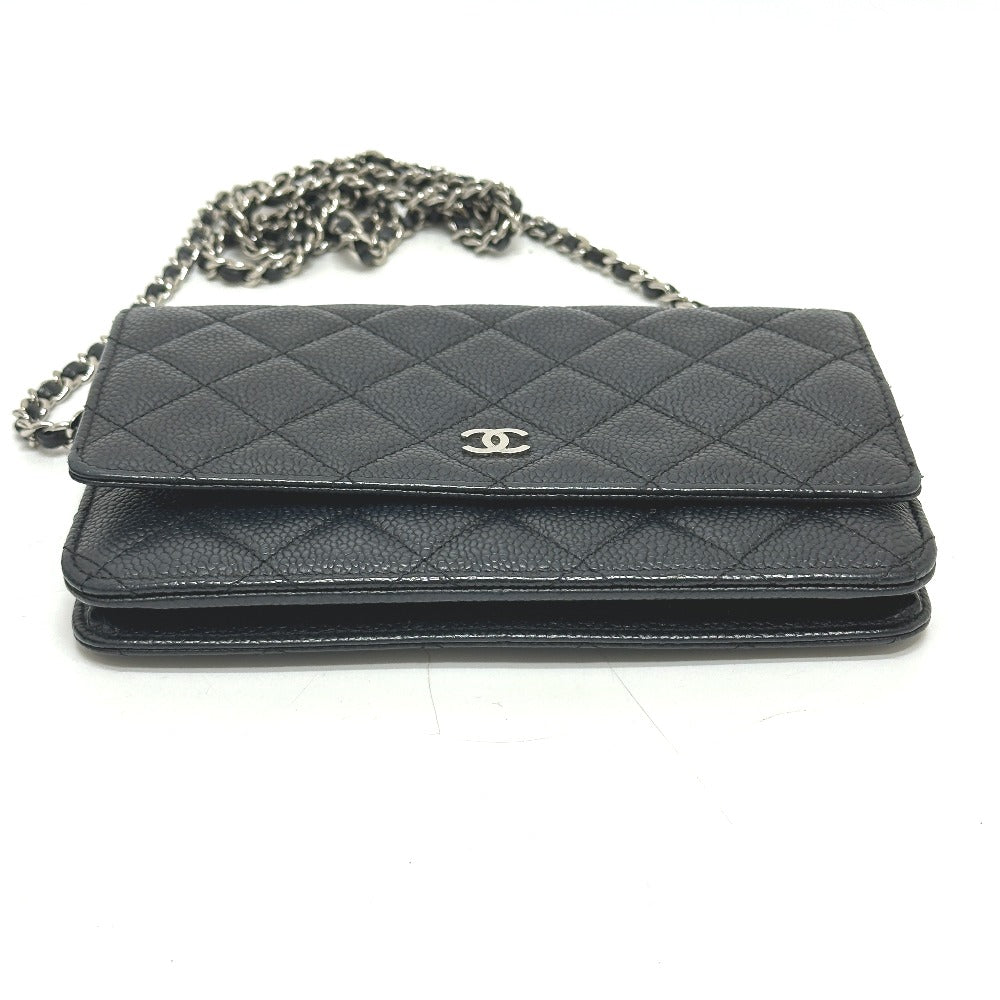 Chanel Caviar skin Matrasse Black Shoulder Bag