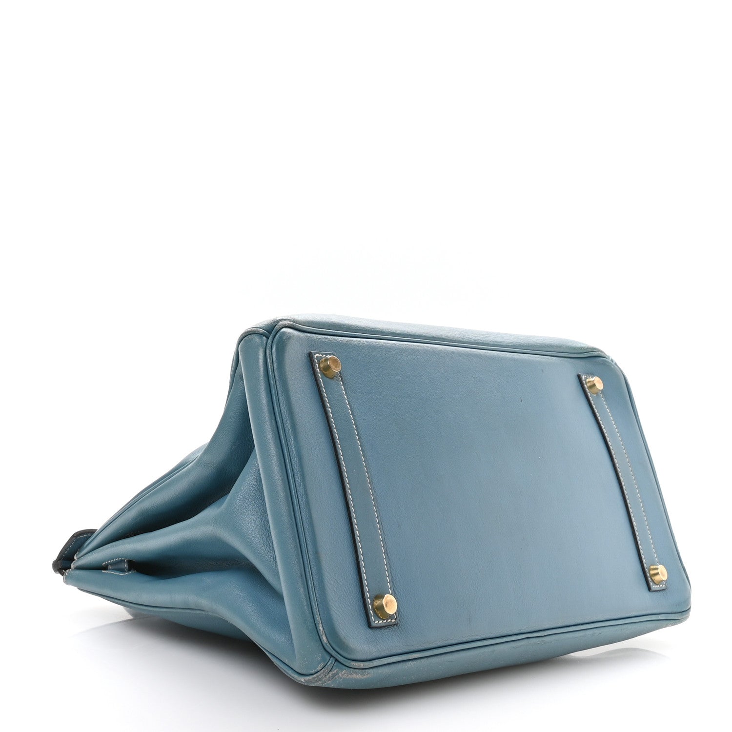 Hermes Gulliver Birkin Jean Handbag Blue Travel Bag