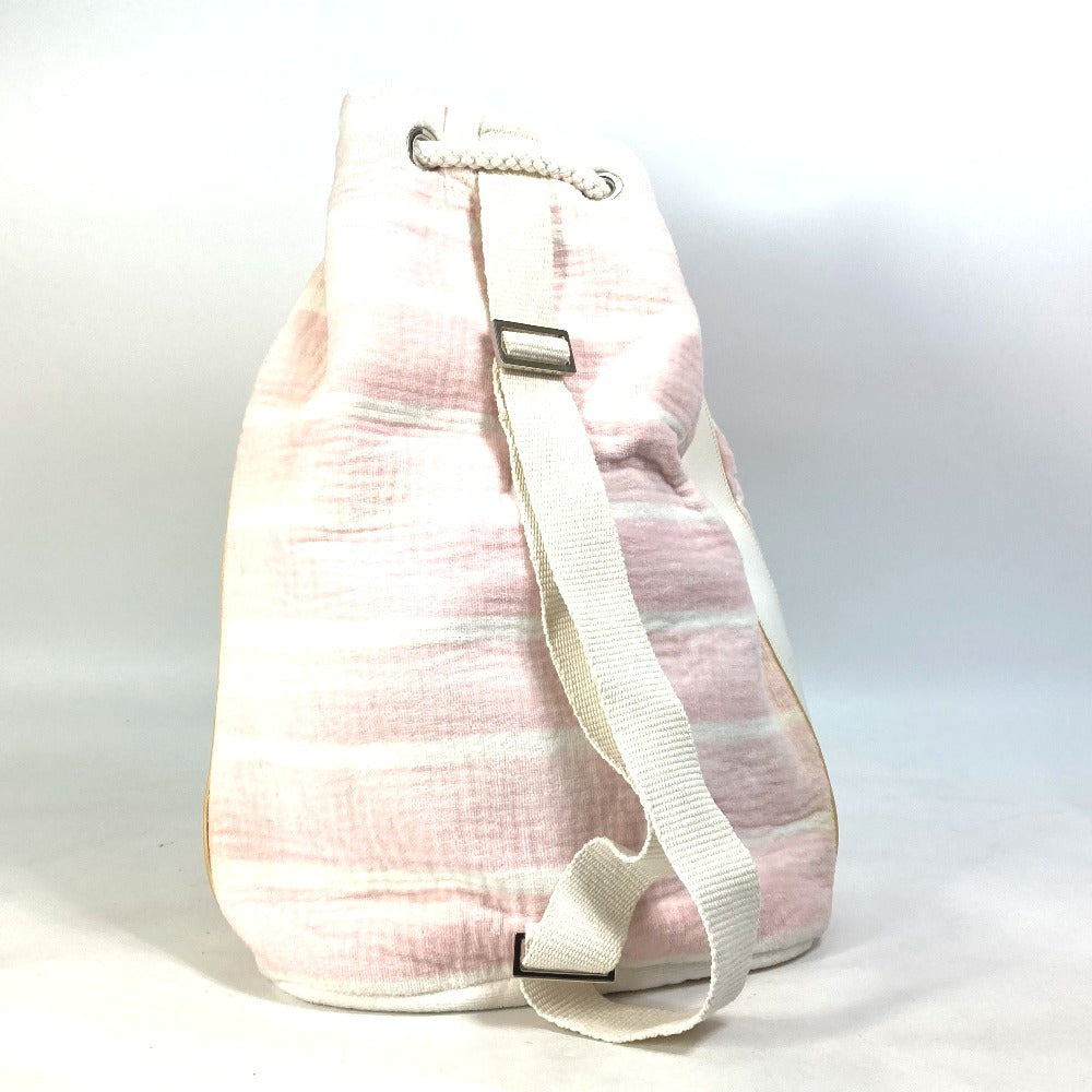 Chanel cotton beach CC COCO Mark Border Pink Shoulder Bag