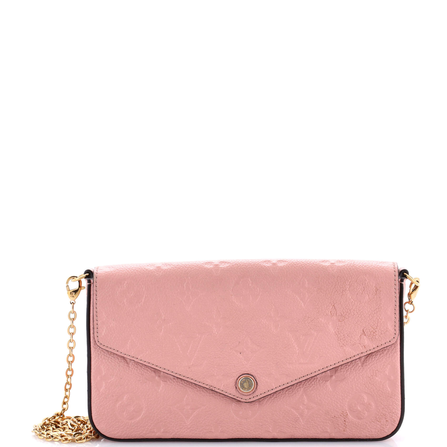 Louis Vuitton Felicie Pochette Empreinte Handbag Leather Monogram Travel Bag