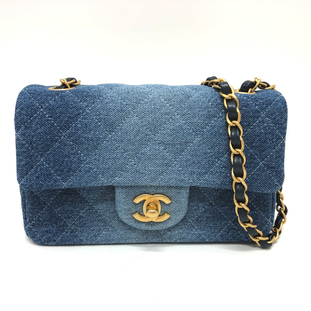 Chanel denim matrasse Blue Shoulder Bag
