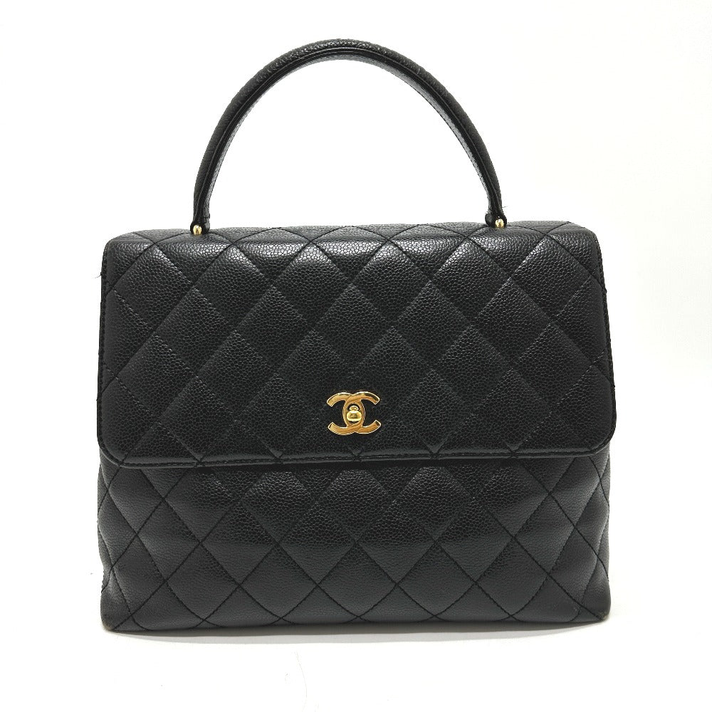 Chanel Caviar skin COCO Mark Matrasse Black Handbag 1