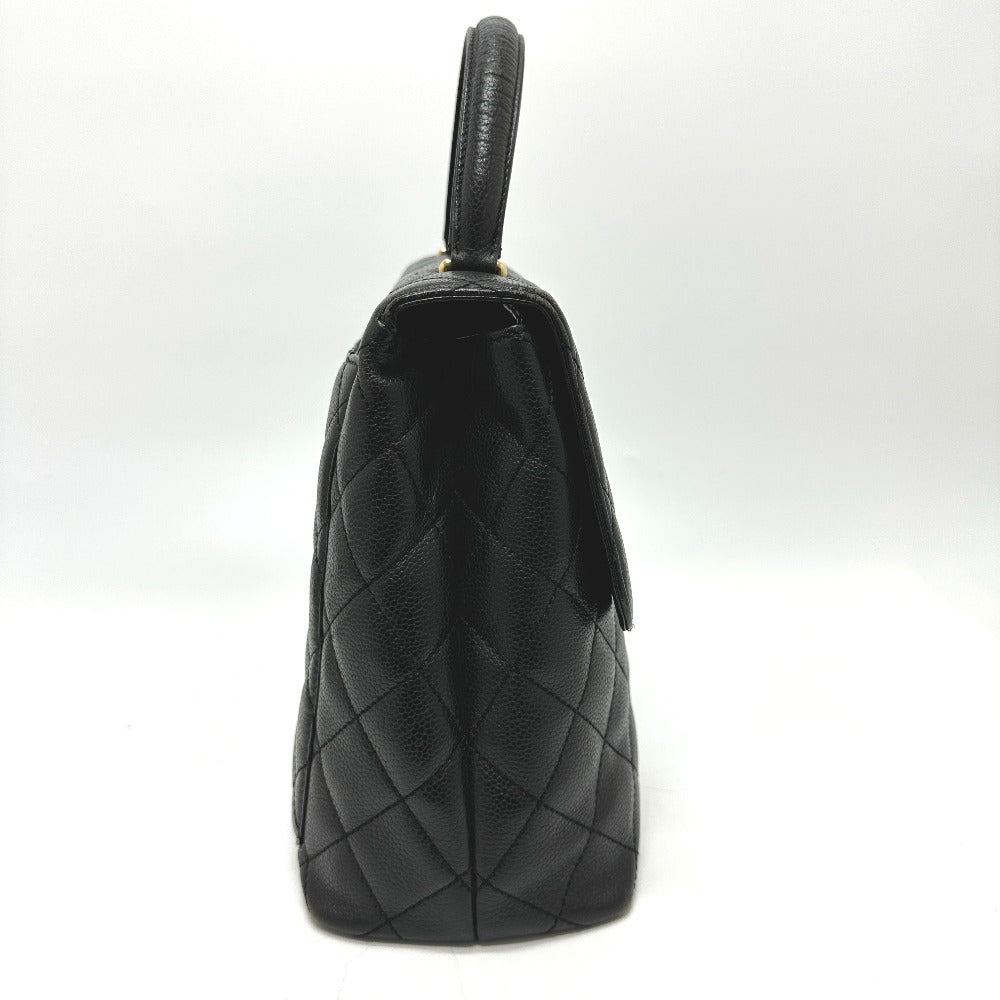 Chanel Caviar skin COCO Mark Matrasse Black Handbag 1