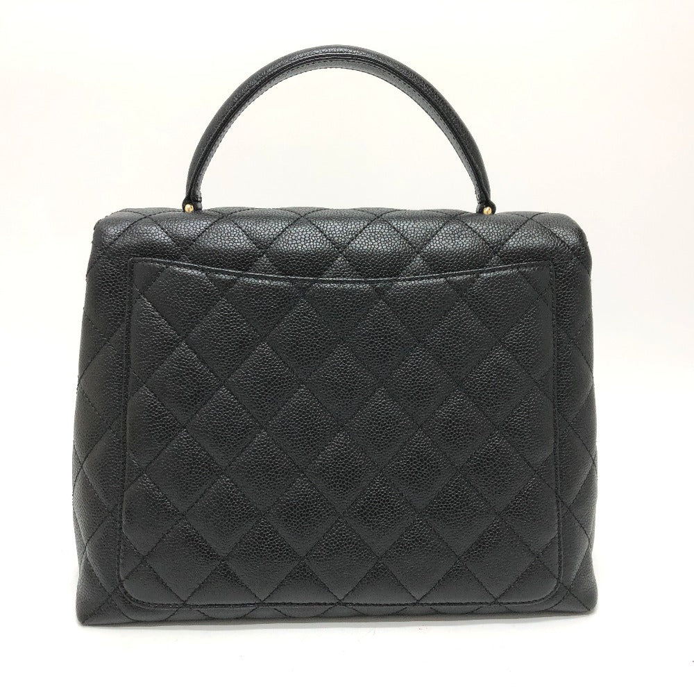 Chanel Caviar skin COCO Mark Matrasse Black Handbag