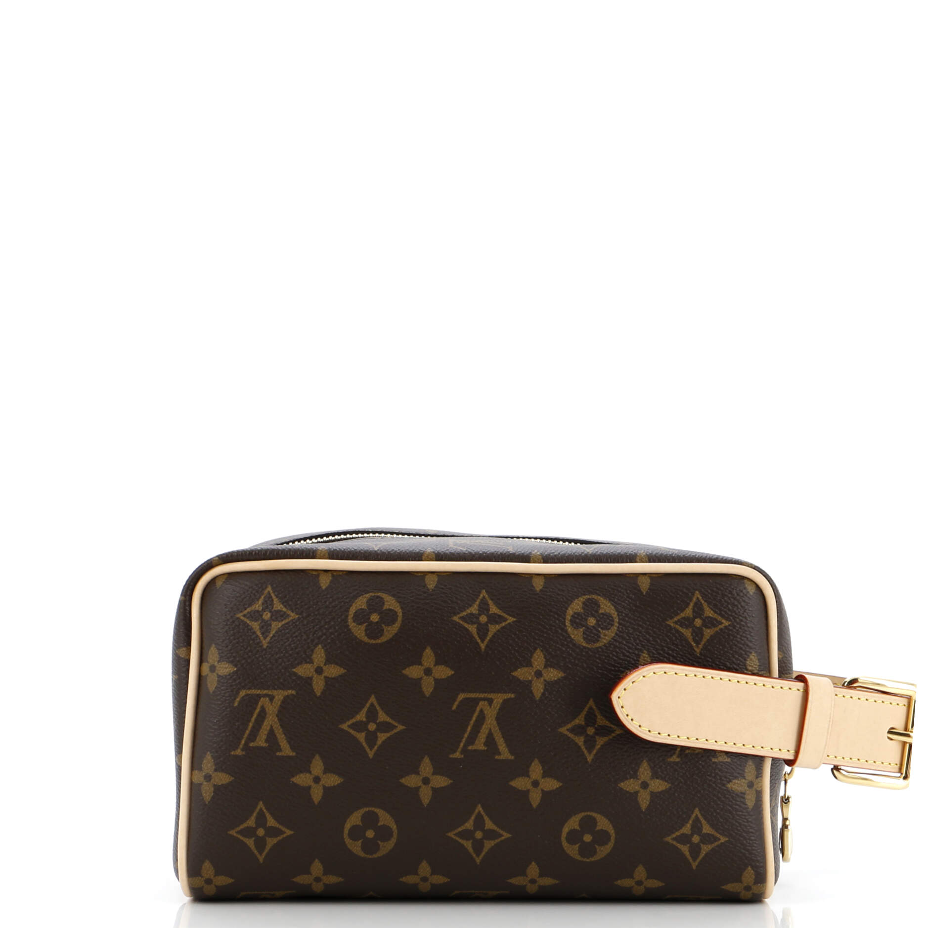 Louis Vuitton Locker Dopp Kit Handbag Canvas Monogram Travel Bag