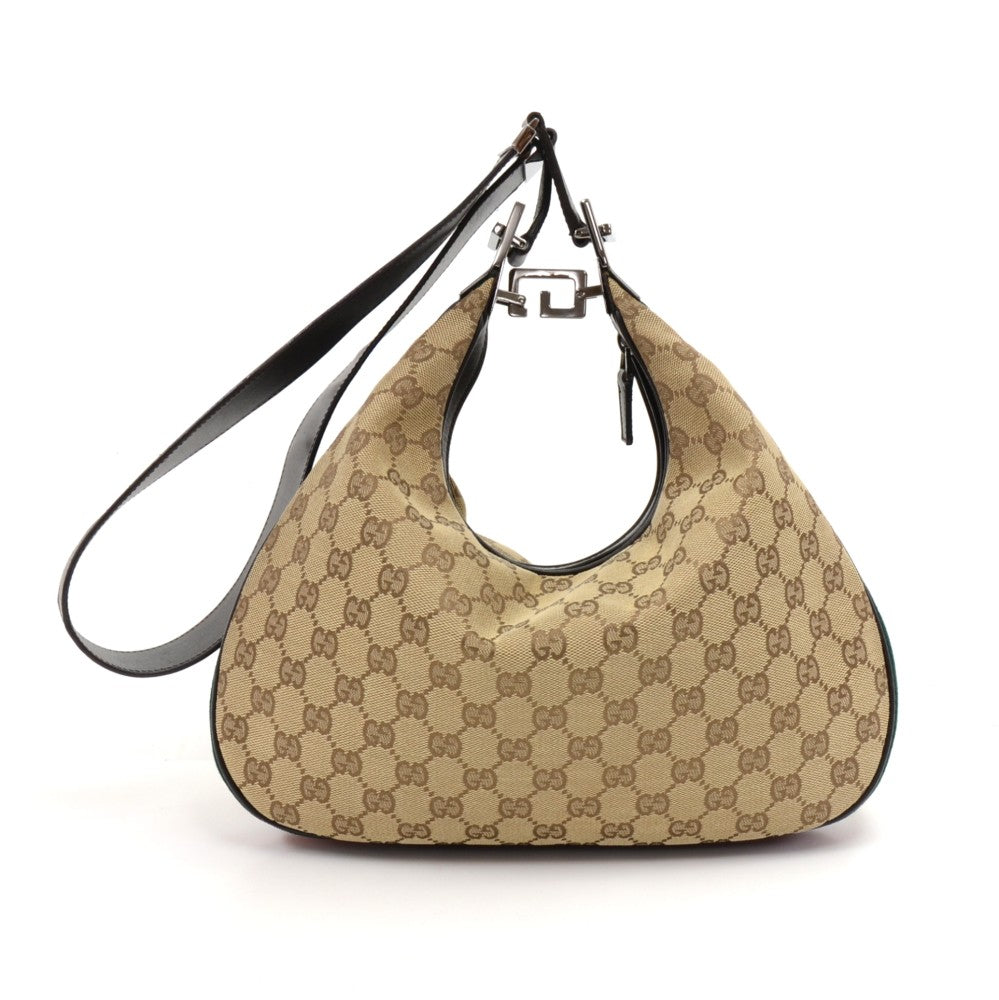 Gucci Convertible Hobo Bag Canvas Monogram Travel Bag