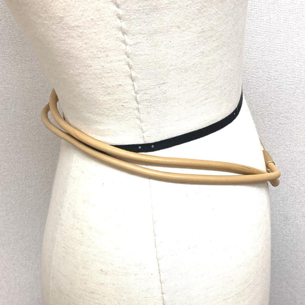 Chanel belt CC COCO Mark Brown Leather