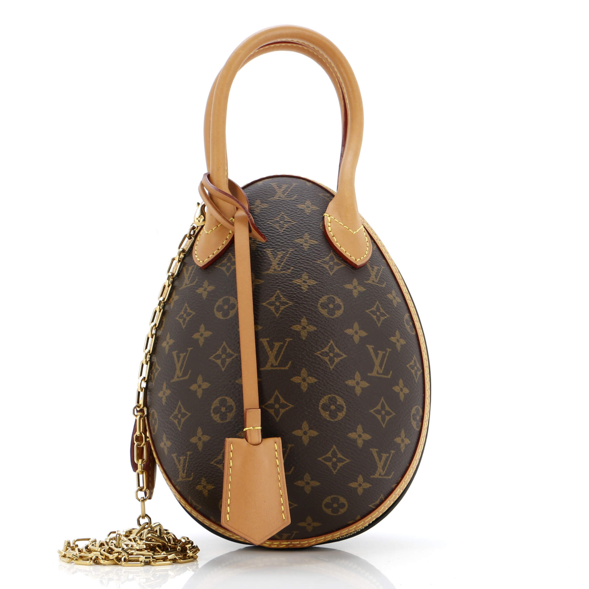 Louis Vuitton Egg Bag And Leather Canvas Shoulder Bag